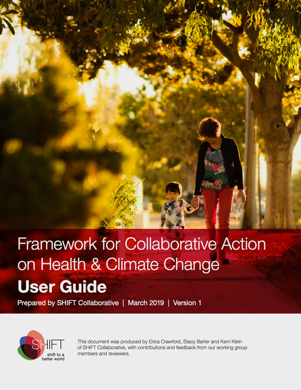 
Framework for Collaborative Action on Health & Climate Change cover page.